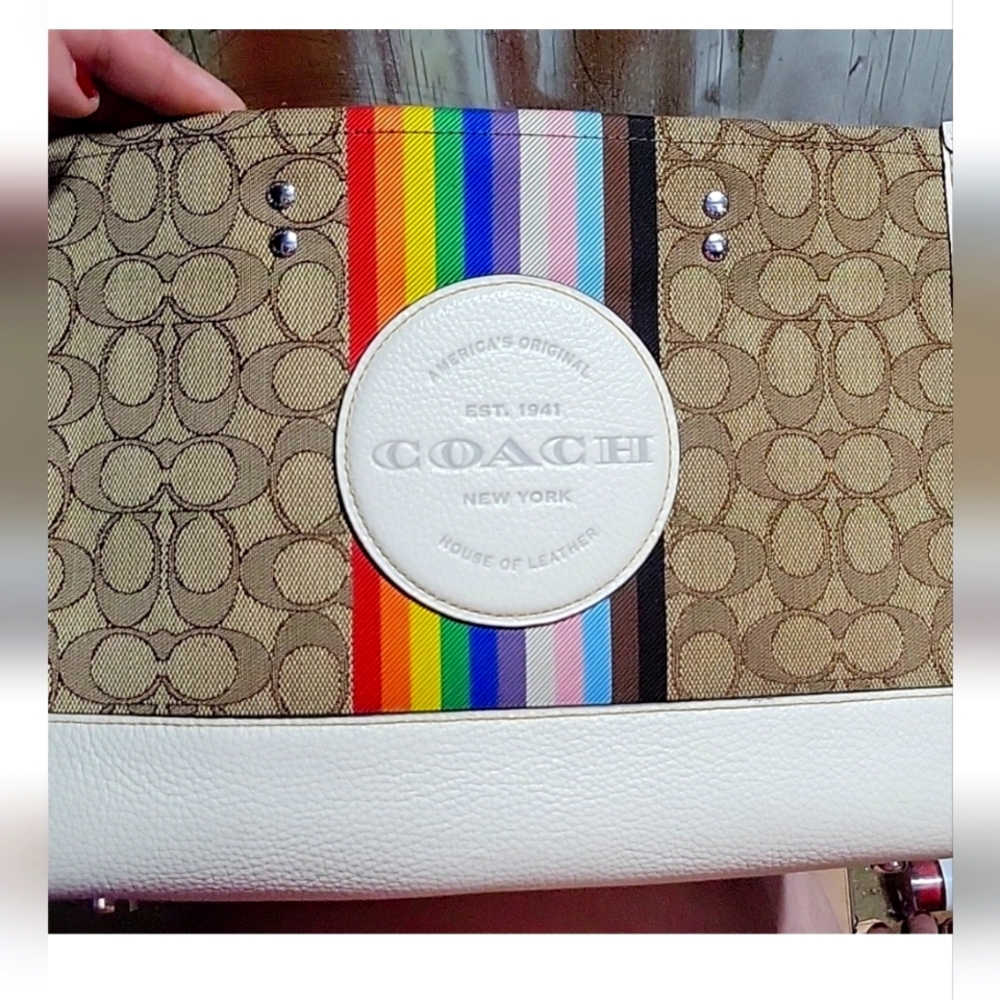 Coach Dempsey Carryall Rainbow Chalk Signature Used for about a week. Got tags